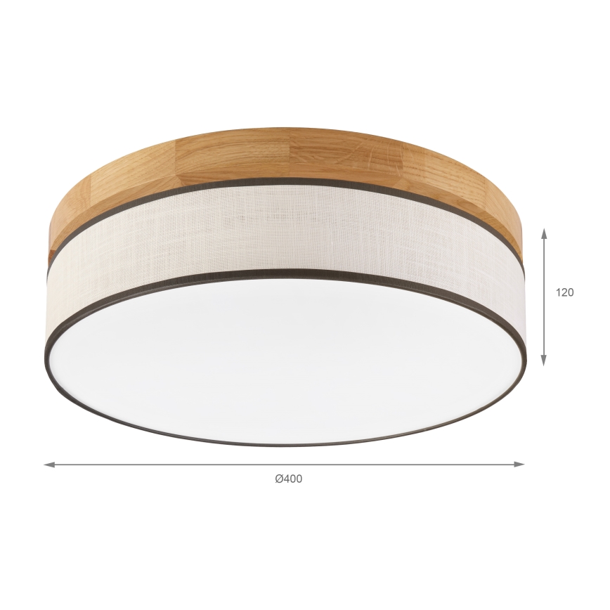 Brilagi - LED-laekattav valgusti BELLADONNA LED/36W/230V läbimõõt 40 cm kreem/ tamm