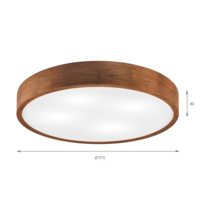 Brilagi - LED Laekvalgusti CARVALHO 4xE27/60W/230V tamm kirsipuu Ø 57,5 cm