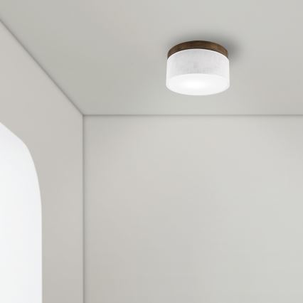 Brilagi - LED laelamp BELLADONNA 1xE27/15W/230V läbimõõt 30 cm valge/tamm-pähkel