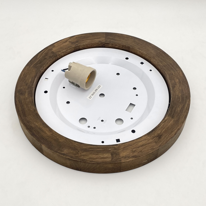 Brilagi - LED laelamp BELLADONNA 1xE27/15W/230V läbimõõt 30 cm valge/tamm-pähkel