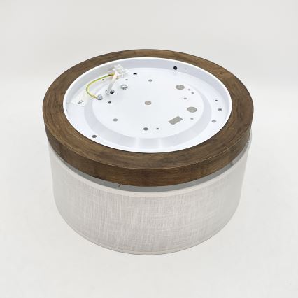 Brilagi - LED laelamp BELLADONNA 1xE27/15W/230V läbimõõt 30 cm valge/tamm-pähkel