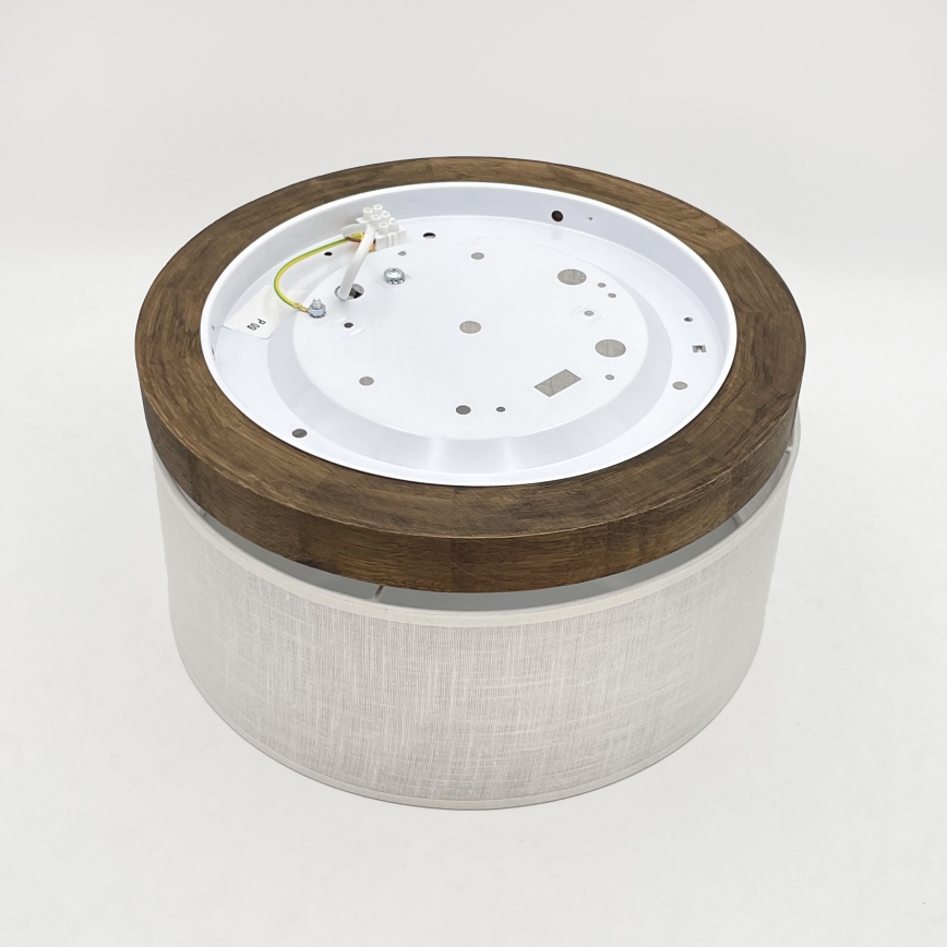 Brilagi - LED laelamp BELLADONNA 1xE27/15W/230V läbimõõt 30 cm valge/tamm-pähkel