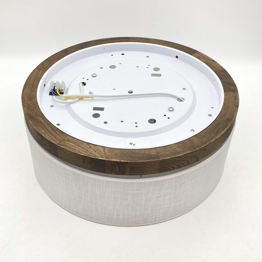 Brilagi - LED laelamp BELLADONNA 2xE27/15W/230V läbimõõt 40 cm valge/pähkel tamm