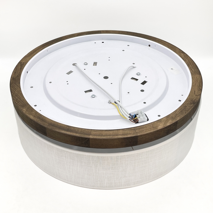 Brilagi - LED laelamp BELLADONNA 3xE27/15W/230V läbimõõt 50 cm valge/tamm-pähkel