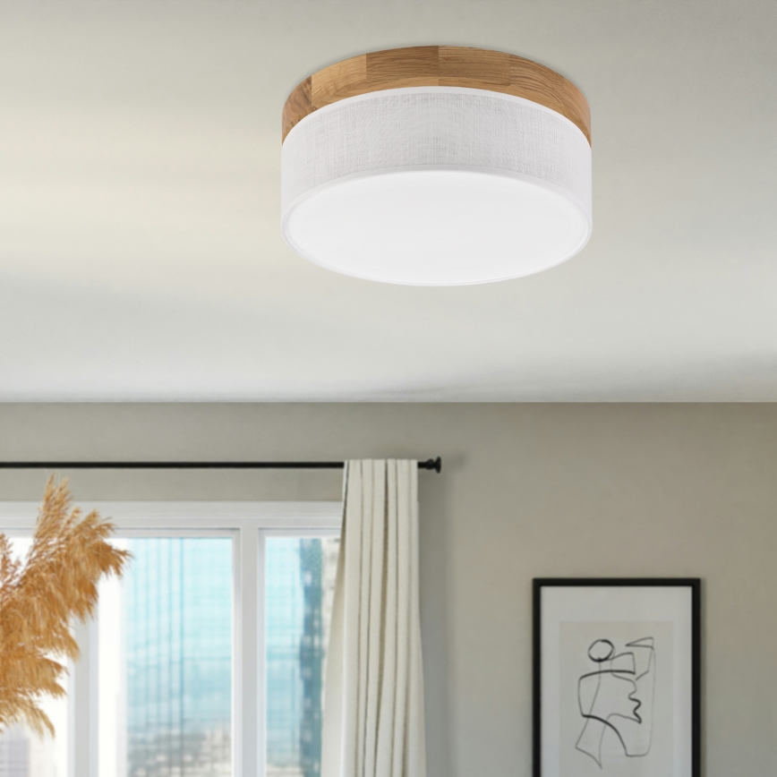 Brilagi - LED Laelamp BELLADONNA LED/20W/230V Ø 30 cm valge/ tamm