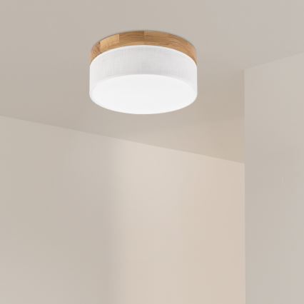 Brilagi - LED Laelamp BELLADONNA LED/20W/230V Ø 30 cm valge/ tamm