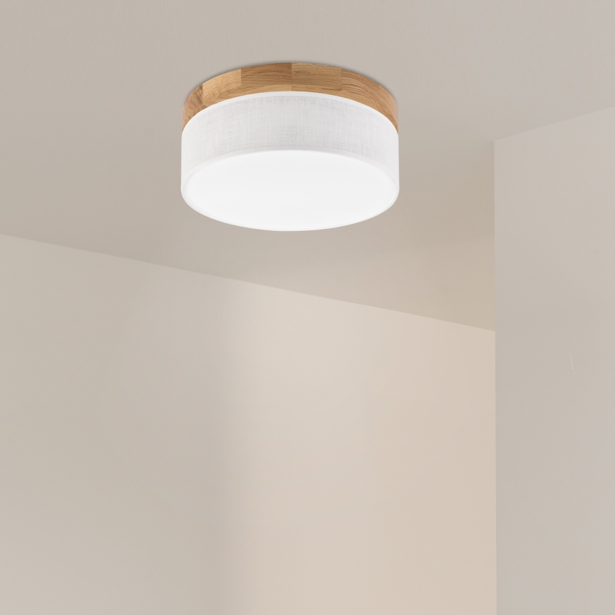 Brilagi - LED Laelamp BELLADONNA LED/20W/230V Ø 30 cm valge/ tamm