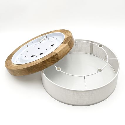 Brilagi - LED Laelamp BELLADONNA LED/20W/230V Ø 30 cm valge/ tamm