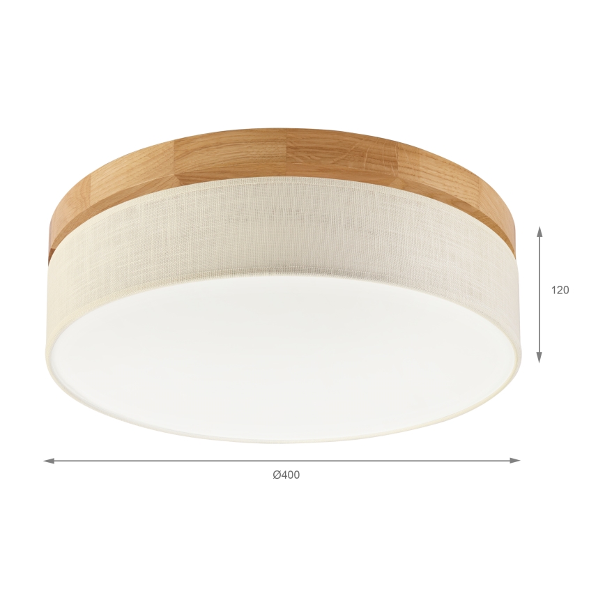 Brilagi - LED Laelamp BELLADONNA LED/36W/230V läbimõõt 40 cm kreem/ tamm