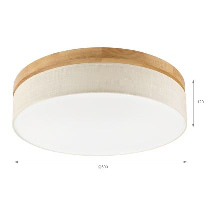 Brilagi - LED laelamp BELLADONNA LED/36W/230V läbimõõt 50 cm kreem/tamm