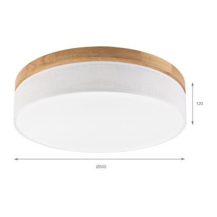 Brilagi - LED Laelamp BELLADONNA LED/36W/230V Ø 50 cm valge/ tamm