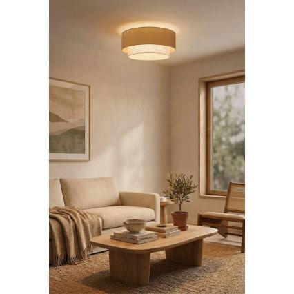 Brilagi - LED laelamp BOHO ECO 1xE27/10W/230V läbimõõt 40 cm beež/kreemjas