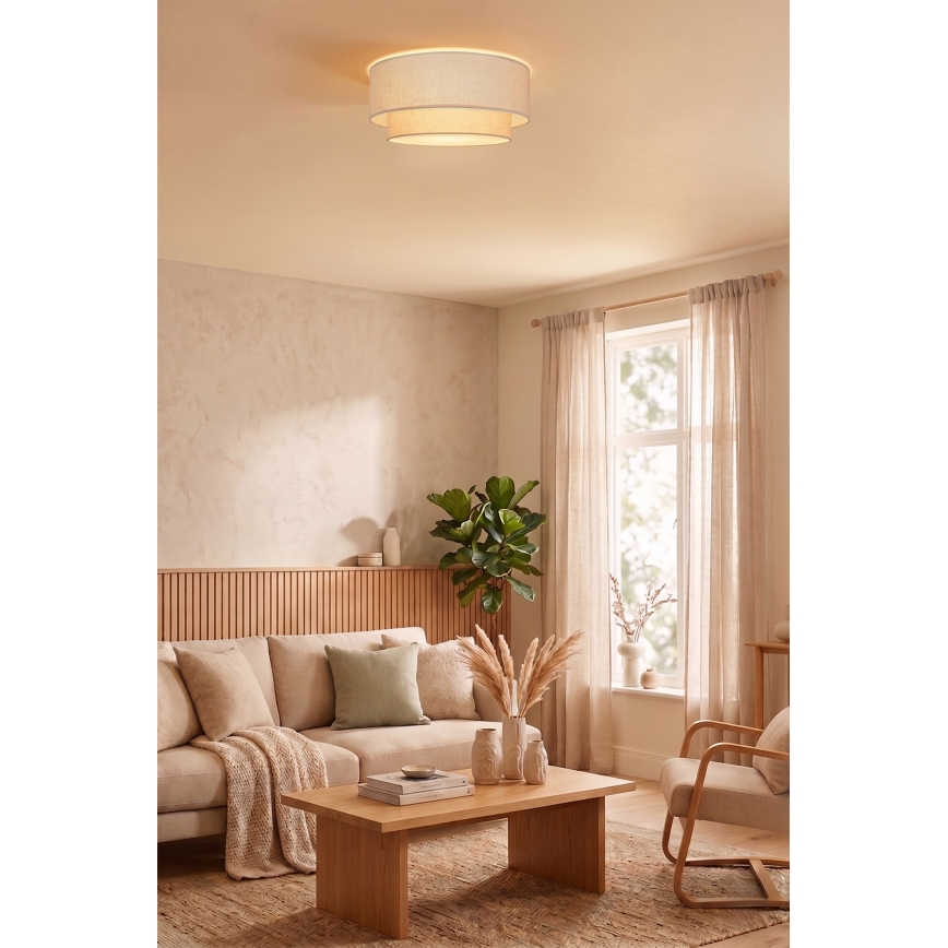 Brilagi - LED-laelamp BOHO ECO 1xE27/10W/230V Ø 40 cm kreemjas