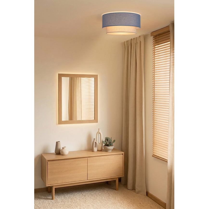 Brilagi - LED laelamp BOHO ECO 1xE27/10W/230V Ø 40 cm sinine/kreemjas