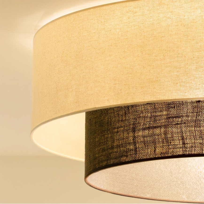 Brilagi - LED laelamp BOHO-stiilis 3xE27/15W/230V läbimõõt 80 cm kreemjas/pruun