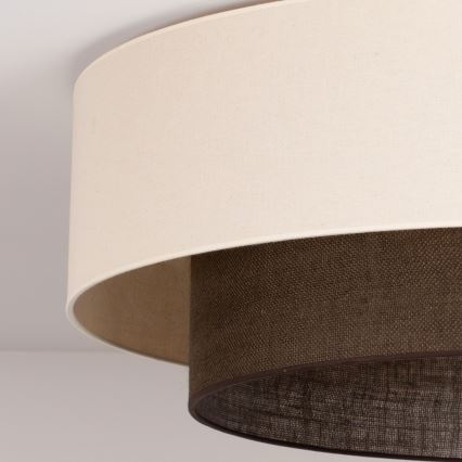 Brilagi - LED laelamp BOHO-stiilis 3xE27/15W/230V läbimõõt 80 cm kreemjas/pruun