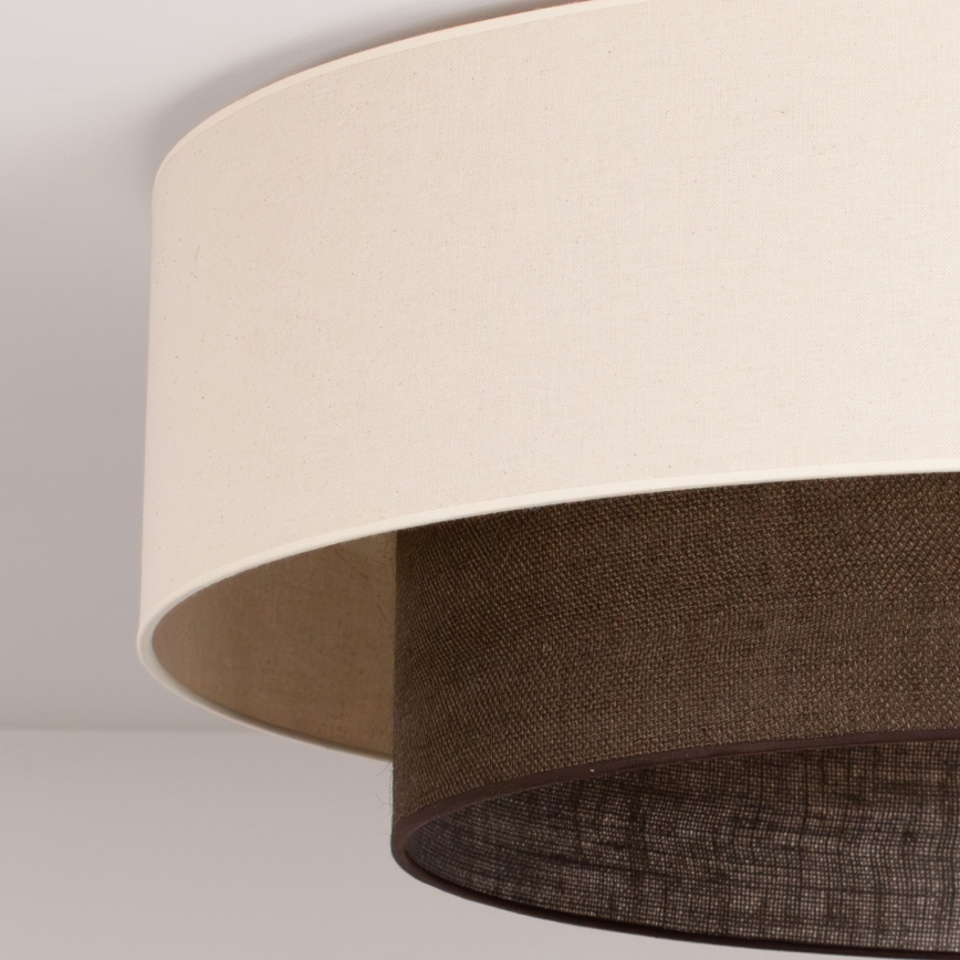 Brilagi - LED laelamp BOHO-stiilis 3xE27/15W/230V läbimõõt 80 cm kreemjas/pruun