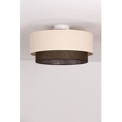 Brilagi - LED-laelamp BOHO STYLE 1xE27/15W/230V, läbimõõt 40 cm, kreemjas/pruun
