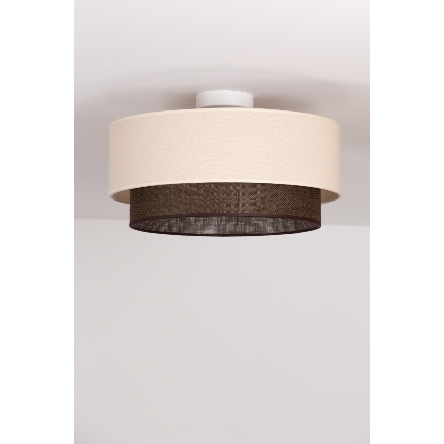 Brilagi - LED-laelamp BOHO STYLE 1xE27/15W/230V, läbimõõt 40 cm, kreemjas/pruun