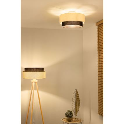 Brilagi - LED-laelamp BOHO STYLE 1xE27/15W/230V, läbimõõt 40 cm, kreemjas/pruun