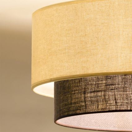 Brilagi - LED-laelamp BOHO STYLE 1xE27/15W/230V, läbimõõt 40 cm, kreemjas/pruun