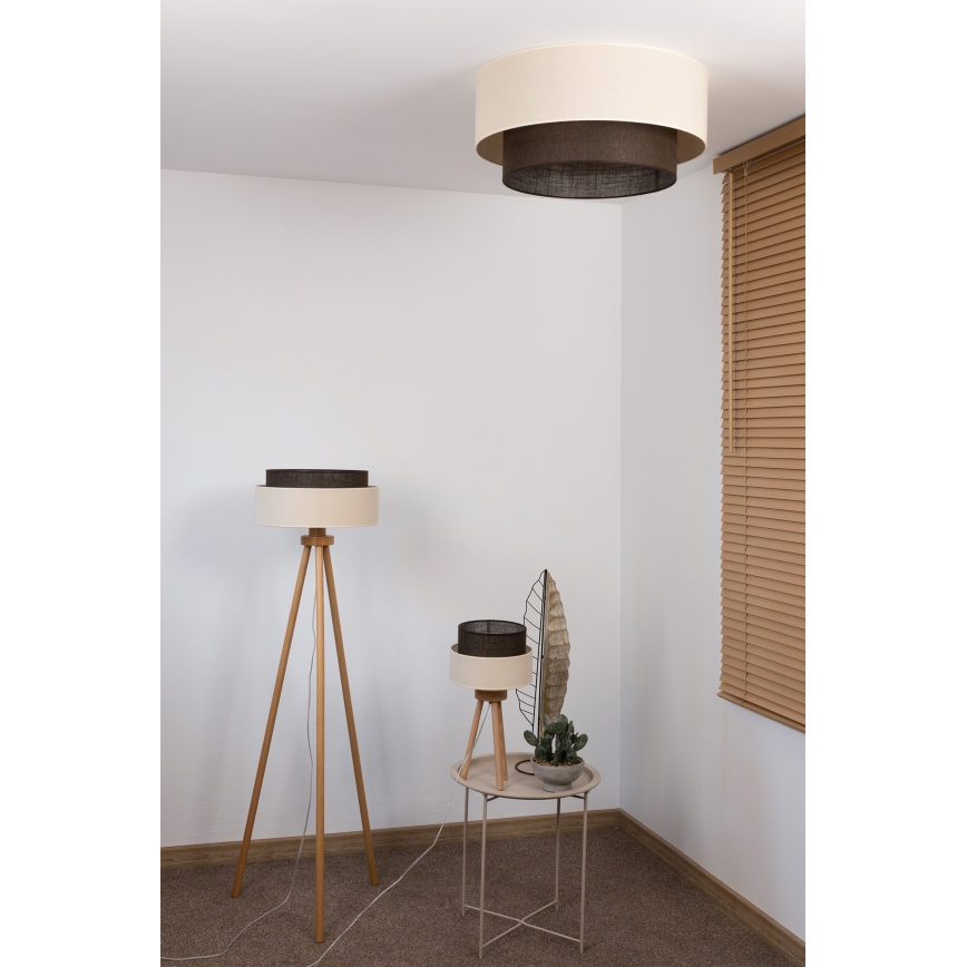Brilagi - LED laelamp BOHO STYLE 3xE27/15W/230V läbimõõt 60 cm kreemjas/pruun