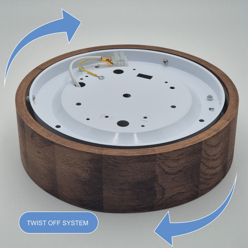 Brilagi - LED laelamp CARVALHO 1xE27/15W/230V tamm-kirsipuu, läbimõõt 27 cm