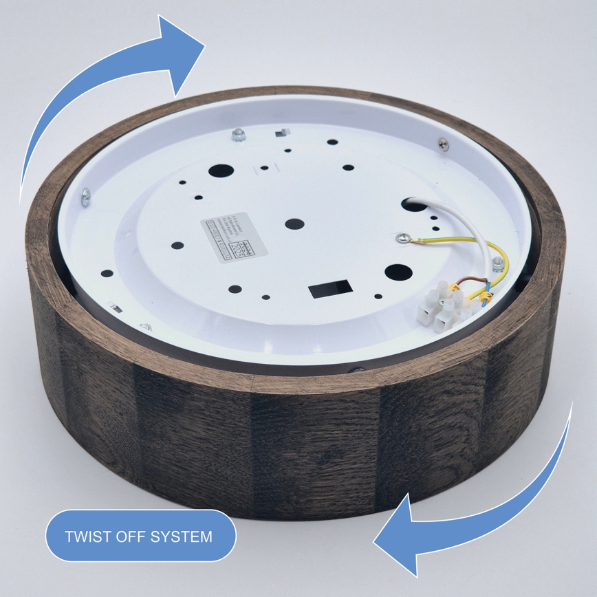 Brilagi - LED laelamp CARVALHO 1xE27/60W/230V tamm-pähkel läbimõõt 27 cm