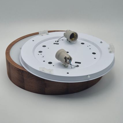 Brilagi - LED-laelamp CARVALHO 2xE27/15W/230V, tamm/kirsipuu, läbimõõt 37 cm