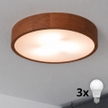 BRILAGI - LED laelamp CARVALHO 3xE27/15W/230V tamm-kirsipuu läbimõõt 47 cm