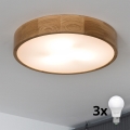BRILAGI - LED laelamp CARVALHO 3xE27/15W/230V tamm, läbimõõt 47,5 cm