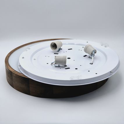 Brilagi - LED laelamp CARVALHO 3xE27/60W/230V tamm-pähkel läbimõõt 47 cm