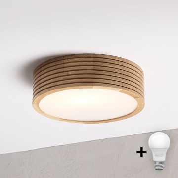 BRILAGI - LED laelamp CARVALHO MODERN 1xE27/60W/230V läbimõõt 27,5 cm tamm