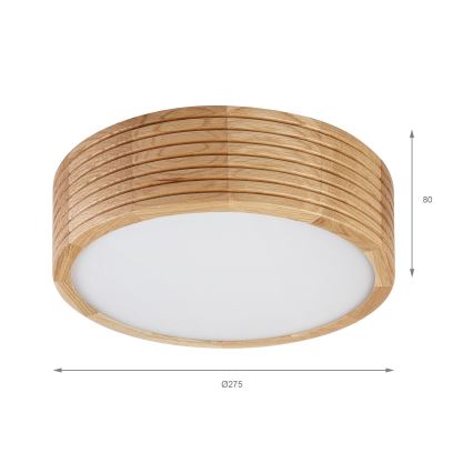Brilagi - LED laelamp CARVALHO MODERN 1xE27/60W/230V Ø 27,5 cm tamm
