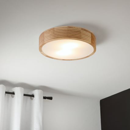Brilagi - LED laelamp CARVALHO MODERN 2xE27/60W/230V, läbimõõt 37,5 cm, tamm