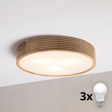 Brilagi - LED laelamp CARVALHO MODERN 3xE27/60W/230V läbimõõt 47,5 cm tamm