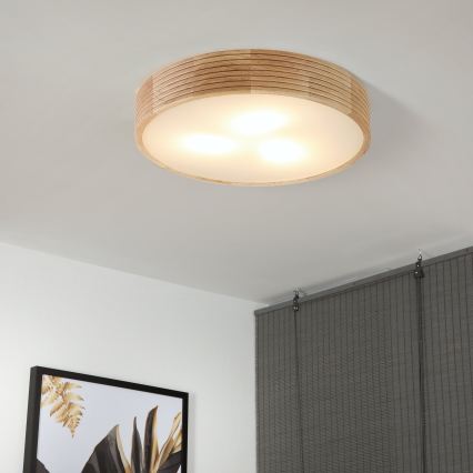 Brilagi - LED laelamp CARVALHO MODERN 3xE27/60W/230V läbimõõt 47,5 cm tamm