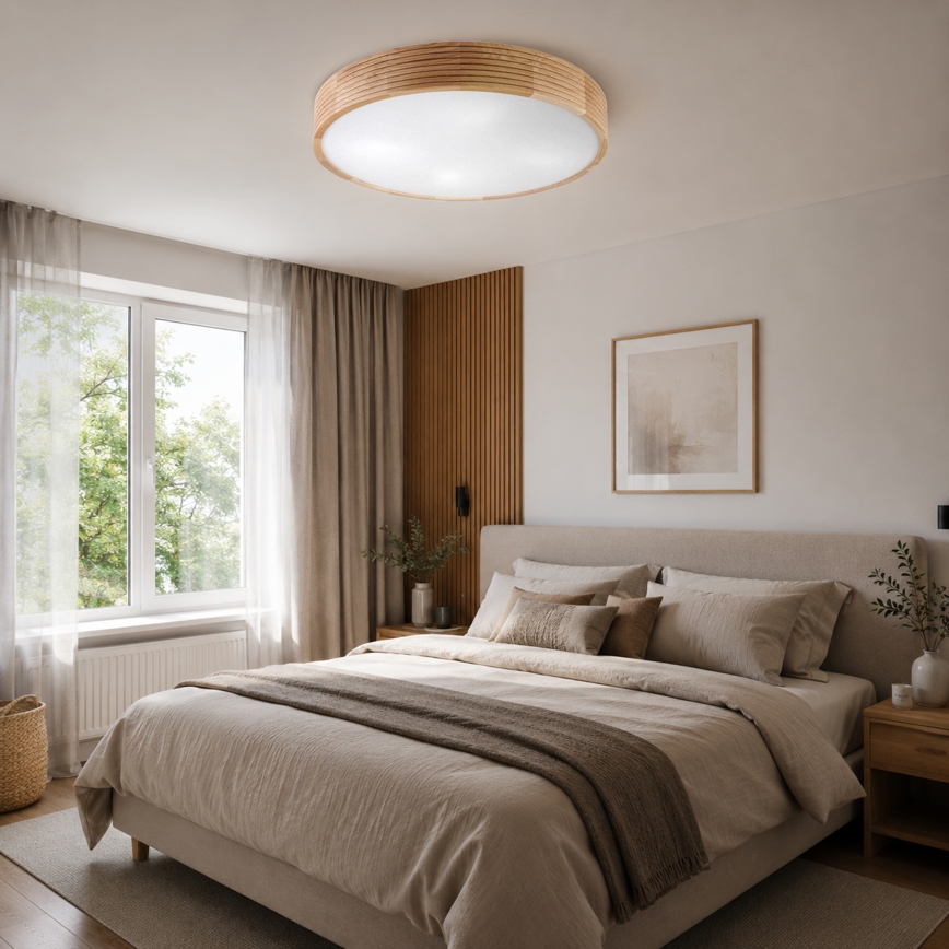 Brilagi - LED laelamp CARVALHO MODERN 4xE27/60W/230V tamm, läbimõõt 57,5 cm