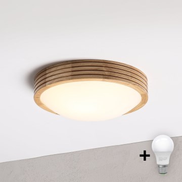 Brilagi - LED laelamp CARVALHO MODERN SLIM 1xE27/60W/230V läbimõõt 27,5 cm tamm