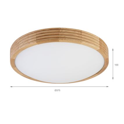 Brilagi - LED laevalgusti CARVALHO MODERN SLIM 2xE27/60W/230V Ø 37,5 cm tamm