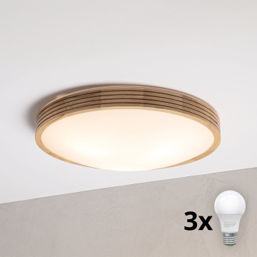 Brilagi - LED laelamp CARVALHO MODERN SLIM 3xE27/60W/230V läbimõõt 47,5 cm tamm