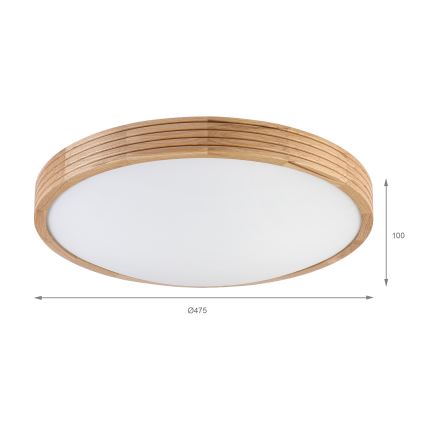 Brilagi - LED laelamp CARVALHO MODERN SLIM 3xE27/60W/230V läbimõõt 47,5 cm tamm