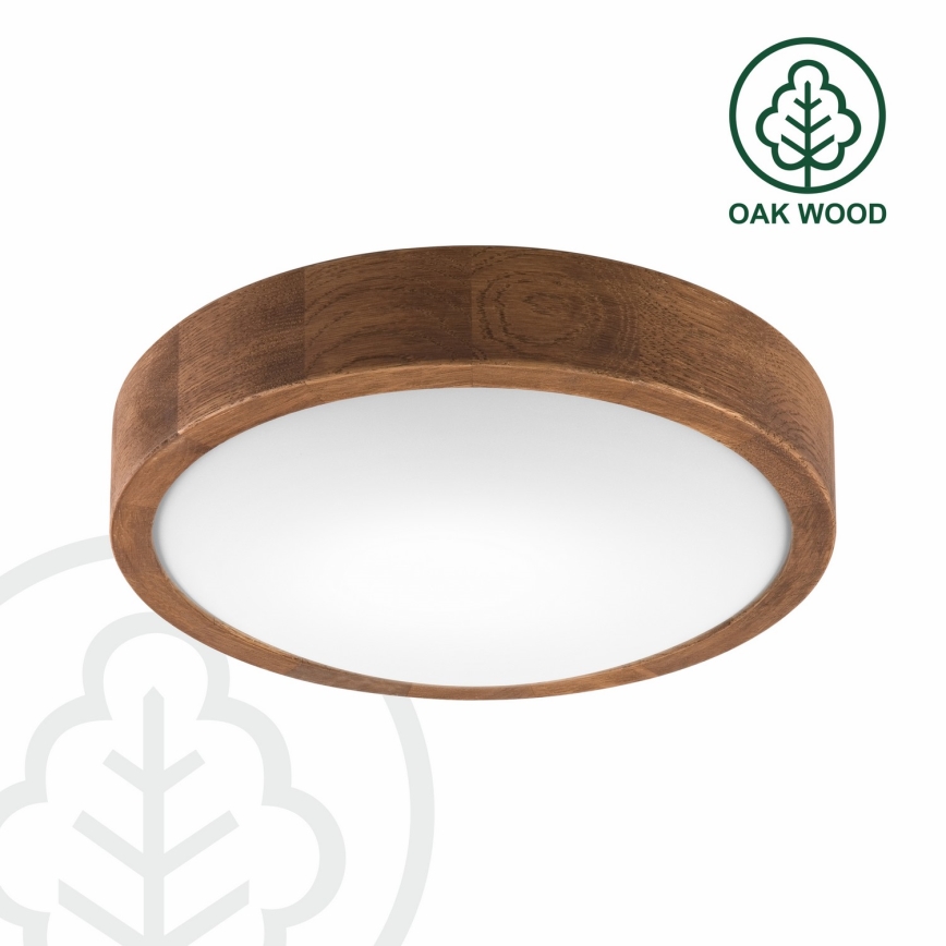 Brilagi - LED laelamp CARVALHO SLIM 1xE27/15W/230V tamm-kirsipuu läbimõõt 27 cm
