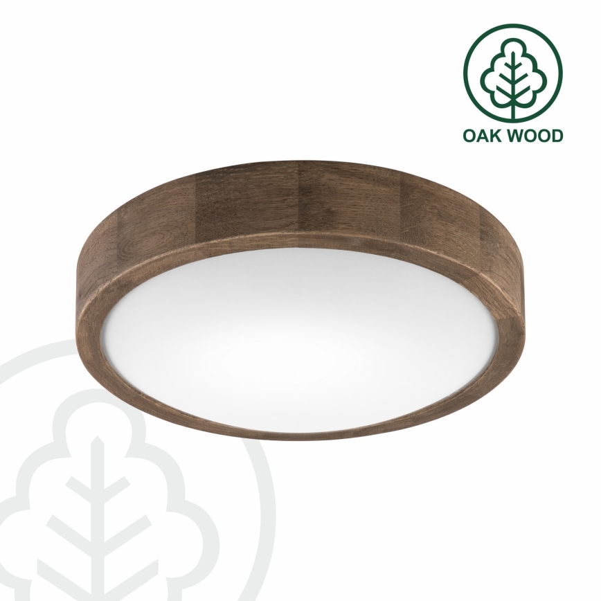 Brilagi - LED laelamp CARVALHO SLIM 1xE27/60W/230V tamm-pähkel läbimõõt 27 cm