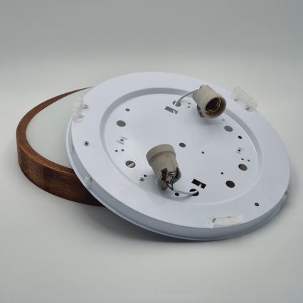 Brilagi - LED laelamp CARVALHO SLIM 2xE27/15W/230V tamm/kirsipuu, läbimõõt 37 cm
