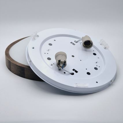 Brilagi - LED laelamp CARVALHO SLIM 2xE27/15W/230V tamm/pähkel, läbimõõt 37 cm