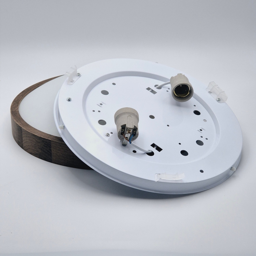 Brilagi - LED laelamp CARVALHO SLIM 2xE27/15W/230V tamm/pähkel, läbimõõt 37 cm
