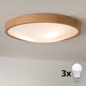 Brilagi - LED laelamp CARVALHO SLIM 3xE27/15W/230V tamm, läbimõõt 47 cm