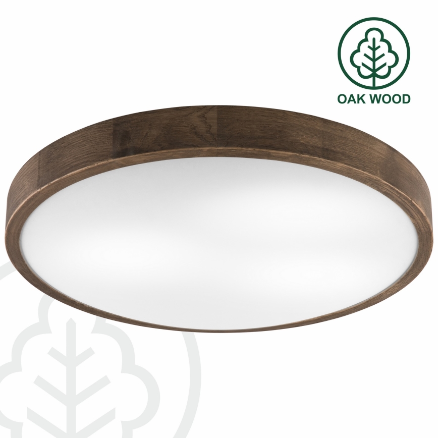 Brilagi - LED-laelamp CARVALHO SLIM 3xE27/15W/230V tamm/pähkel, läbimõõt 47 cm