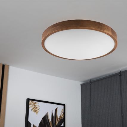 Brilagi - LED laelamp CARVALHO SLIM 3xE27/45W/230V tamm-kirsipuu läbimõõt 47 cm